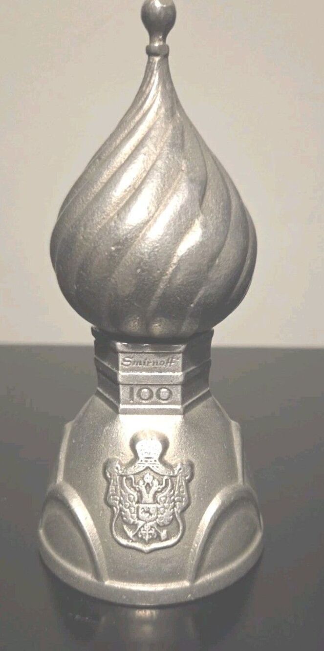 VTG Smirnoff  Double Jigger  Russian Imperial Onion Dome & Barware Rare Pewter